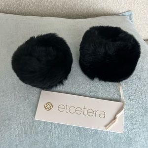 Etcetera Black Rabbit cuffs one size